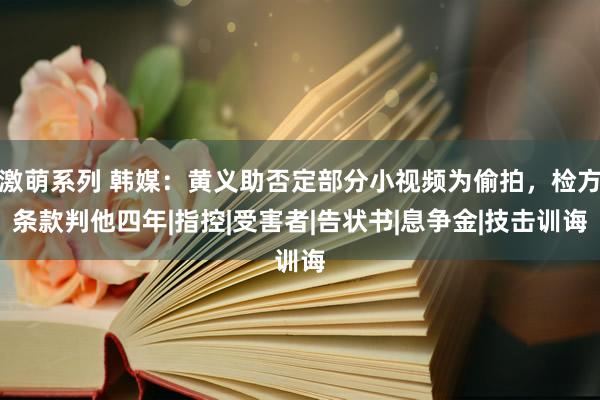 激萌系列 韩媒：黄义助否定部分小视频为偷拍，检方条款判他四年|指控|受害者|告状书|息争金|技击训诲